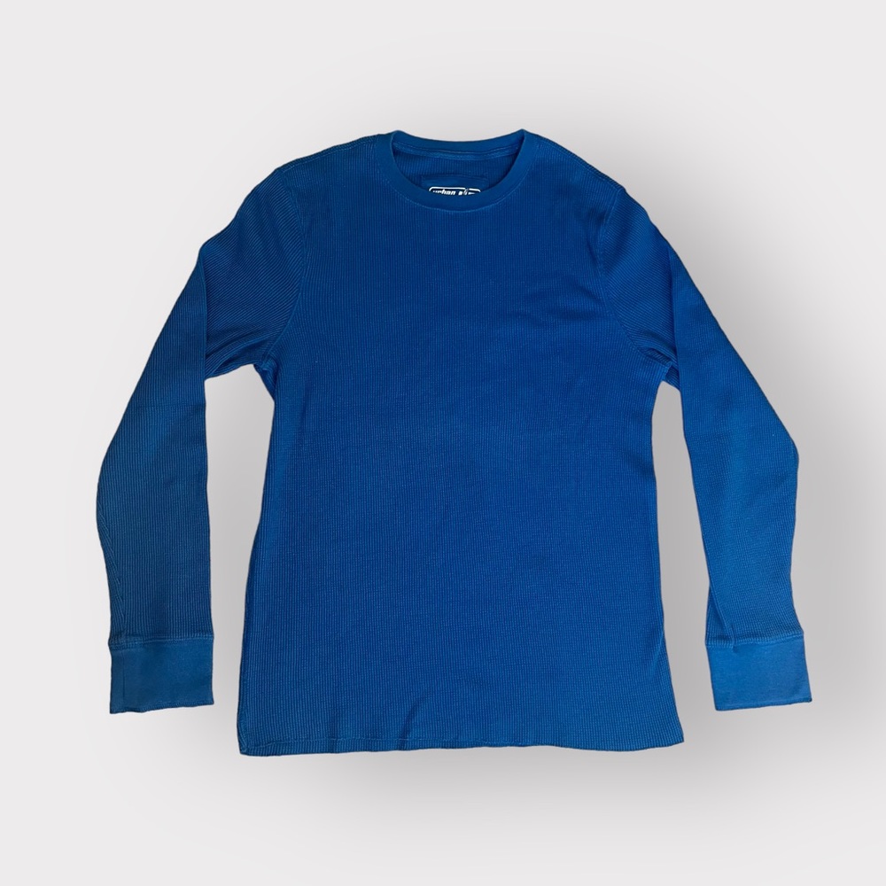 Urban Pipeline Blue Waffle Knit Long Sleeve Shirt
